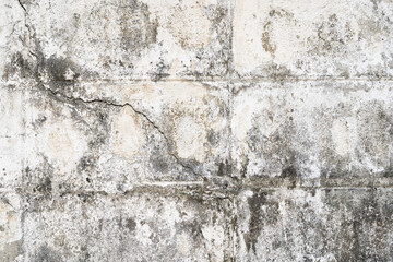 Water damage building. Water damaged wall. Home Problem.