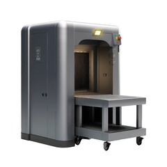 Fototapeta premium Airport security scanner, PNG file, Transparent Background 