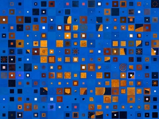 Colorful abstract pattern, from circles different sizes