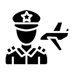 Flight Attendant Icon Style