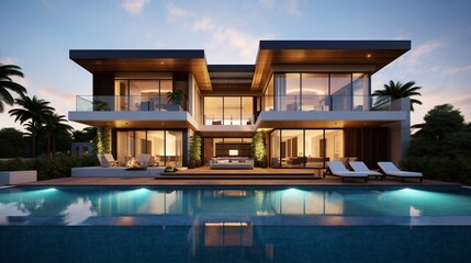 Modern Luxury Home Showcasing Its Beauty Under the Sun,