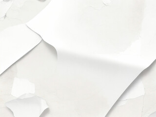 Blank white crumpled and creased paper poster