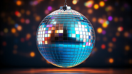 Fototapeta premium mirror disco ball isolated on the background, a musical object