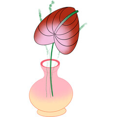 Flower Vase Illustration