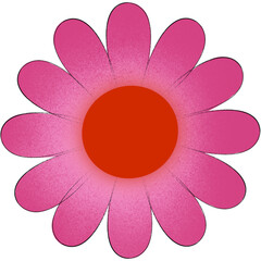 Simple Pink Flower Illustration