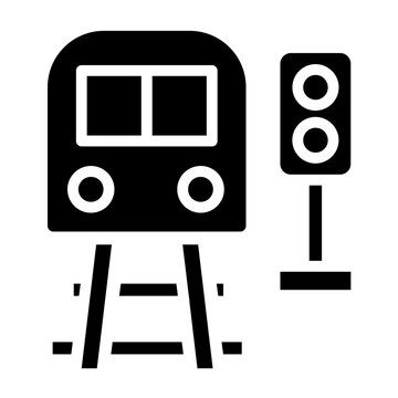 Stop Train Icon Style