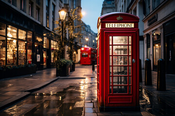 red phone box - Powered by Adobe