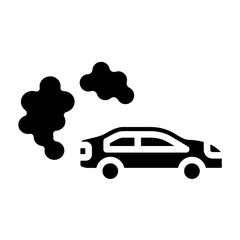 Car Pollution Icon Style