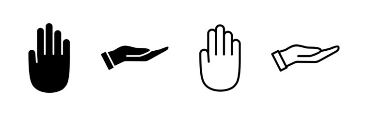 Hand icon vector. hand symbols. palm