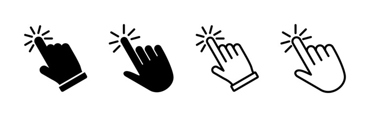 Fototapeta premium hand click icon vector. clicking finger icon. pointer icon