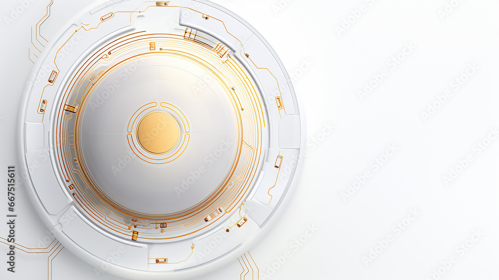 Aufkleber white computer chip light fluorescent button isolated on the background computer graphics website design