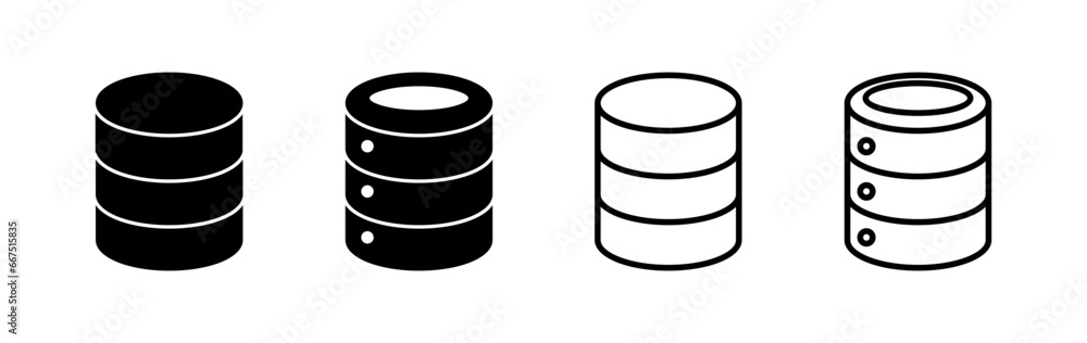 Poster database icon vector. server icon. storage