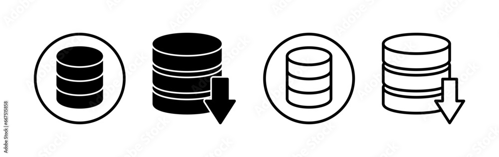Poster database icon vector. server icon. storage
