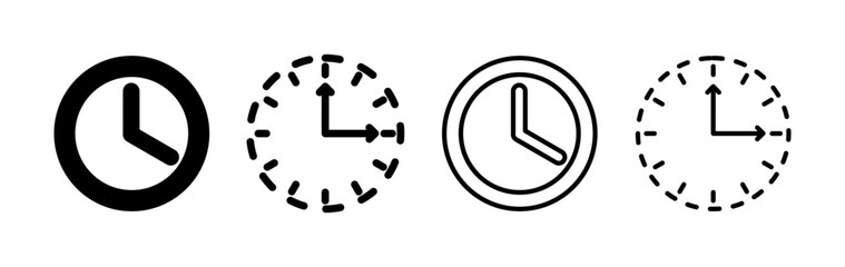 Clock icon. Time icon vector. Clock icon in trendy flat style isolated