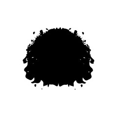 black brush stroke grunge isolated on white background