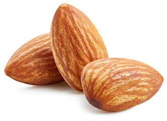 Organic almonds with clipping path