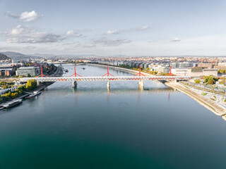 Fototapeta na wymiar Rákóczi bridge of Budapest, Rákóczi Híd. Budapest Landscape