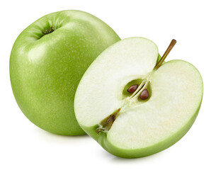 Fresh green apple isolated on white