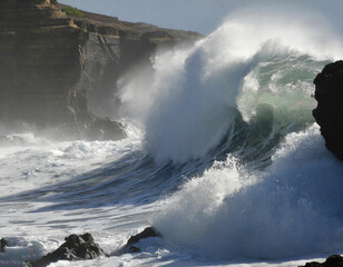 Depicting Waves at Their Peak in a Furious Sea Storm