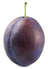Fresh organic plum isolated on white background
