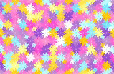 Summer texture from flowers. Wrapping paper. Seamless pattern.