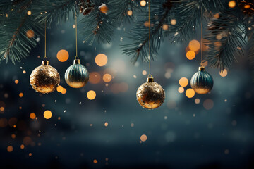 christmas tree decorations, santa claus with gifts, snowman in the snow, christmas gift boxes