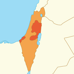 イスラエル周辺地図