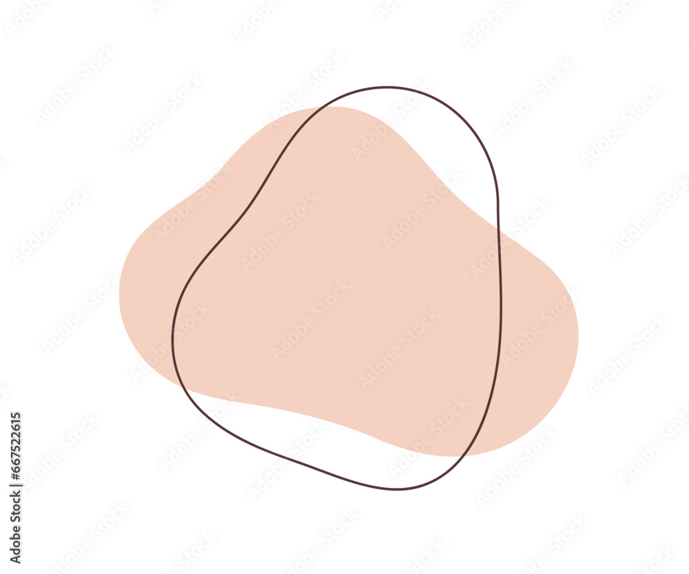 Aufkleber abstract fluid shapes background. modern trendy design from organic natural minimal curves, circles.