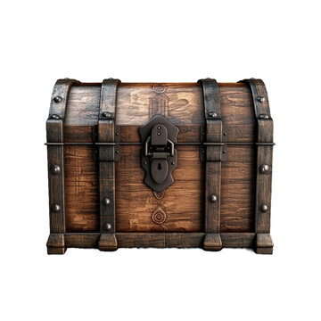 wooden chest, PNG file, Transparent Background
