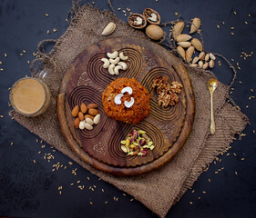 cookies on a plate, Nuts, All nuts
