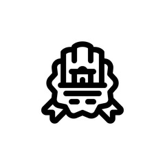 hotel badge vector icon. real estate icon outline style. perfect use for logo, presentation, website, and more. simple modern icon design line style