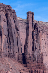 travel usa and north america, Monument Valley, close up view on a mountain side