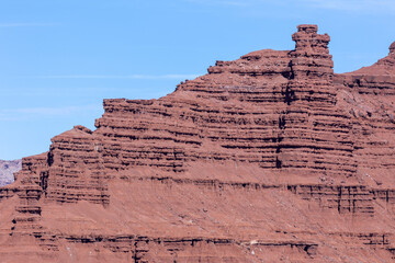 travel usa and north america, Monument Valley, close up view on a mountain side