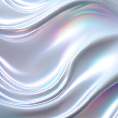 Fototapeta premium Abstract background of shiny bright pale whitish iridescent big waves