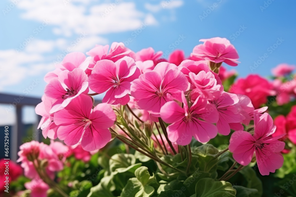 Poster A close-up view of a bunch of pink flowers. Perfect for adding a touch of beauty and color to any project or design.