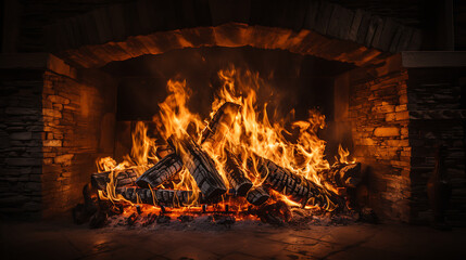 Flames Dancing Fireplace