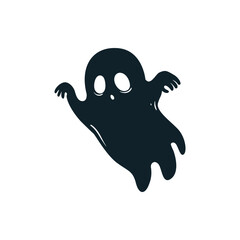 Helloween Ghost Icon Vector Logo Design