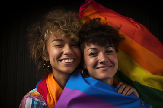 Two women standing next to each other. This image can be used to depict friendship, partnership, teamwork, diversity, or any other concept that involves two individuals standing together