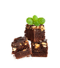 Nut Brownie, Homemade German Chocolate Cake, Chocolate Peanuts Cake, Brownie Square Piece