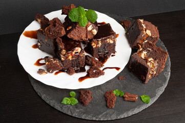 Nut Brownie, Homemade German Chocolate Cake, Chocolate Peanuts Cake, Brownie Square Piece