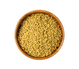 Fenugreek Seeds Isolated, Dry Trigonella, Spicy Methi Dana Grains, Indian Kitchen Seasoning Ingredient