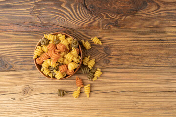 Raw Trottole Pasta, Dry Vesuvio Macaroni, Italian funghetto, Raw Noodle