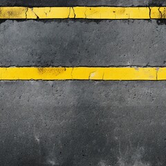 Navigating with the Yellow Line on Asphalt. seamless picture