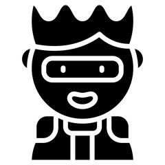 Vector Icon Cyberpunk, Sci-Fi, Costume, User, People, Avatar