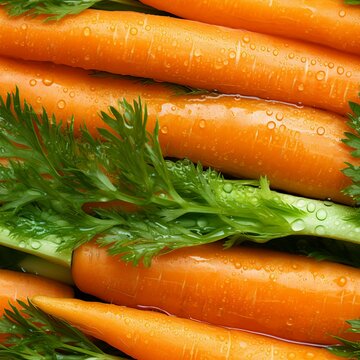Carrot close up photograph. seamless picture