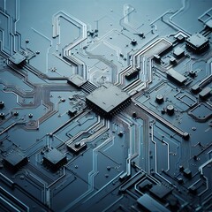 processor chip in the heart of circuit board