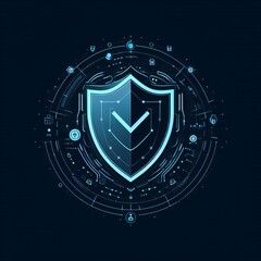 blue shield symbolizing digital protection