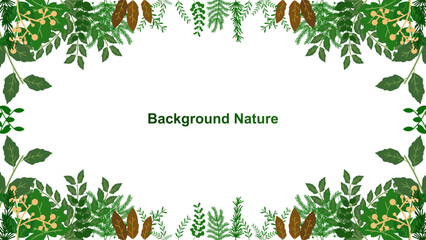 background of leaves and plants fresh color decoration