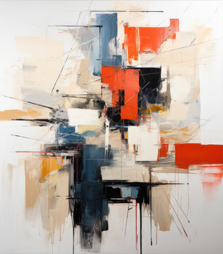 an abstract painting of two pieces, in the style of crumpled