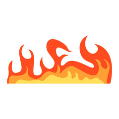 Fire border frame vector art